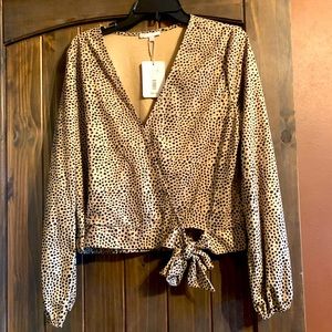 DG leopard print blouse Lg